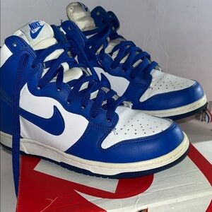 Nike Royal Blue and White High-Tops